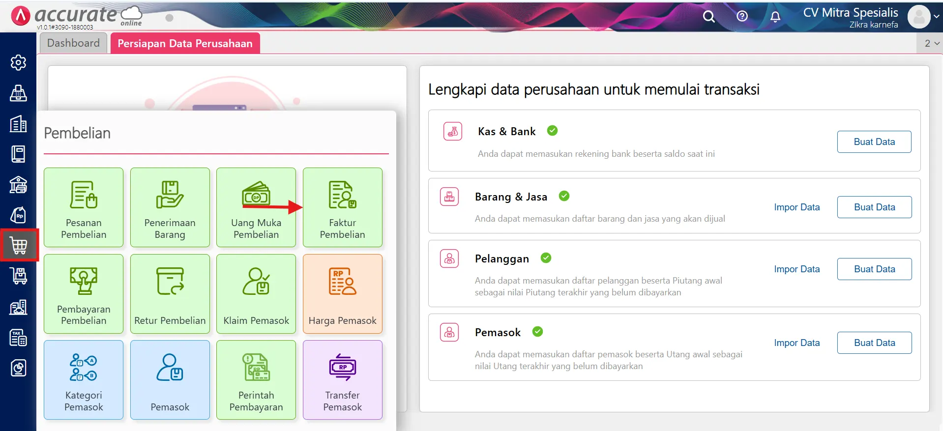 mencatat pembelian jasa pph 23